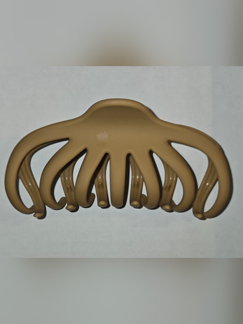 Large Matte Tan Hair Claw Clip for Women - Secure Everyday Style